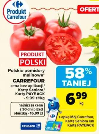 Polskie pomidory malinowe Carrefour