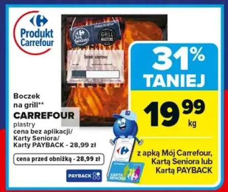 Boczek na grill plastry Carrefour