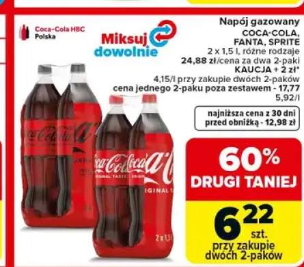 Napój gazowany Coca-Cola, Fanta, Sprite