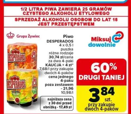 Piwo Desperados Red 4-pak 0,5l