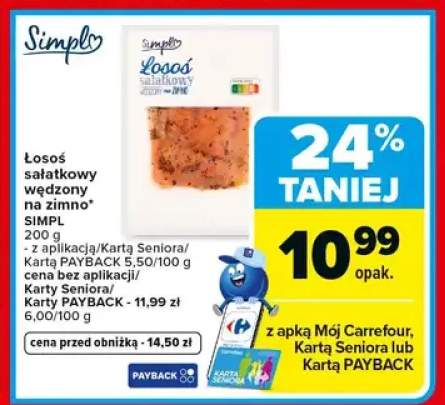 Łosoś sałatkowy wędzony na zimno SIMPL