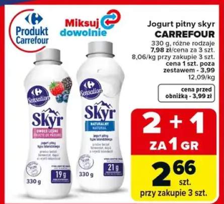 Jogurt pitny skyr CARREFOUR