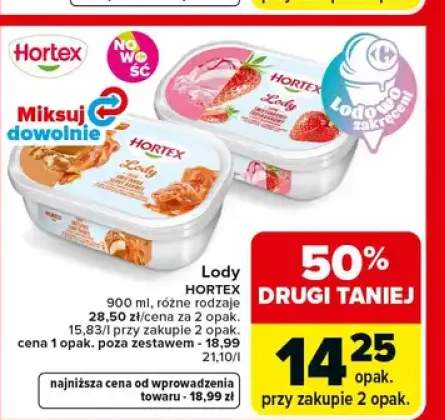 Lody HORTEX słony karmel