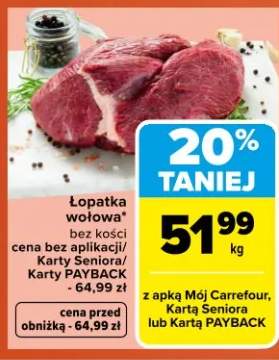 Łopatka wołowa bez kości