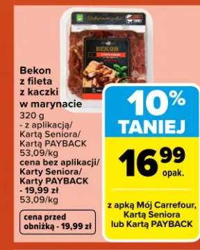 Bekon z fileta z kaczki w marynacie