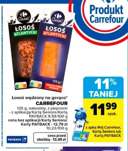 Łosoś wędzony na gorąco Carrefour