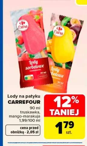 Lody na patyku CARREFOUR mango-marakuja