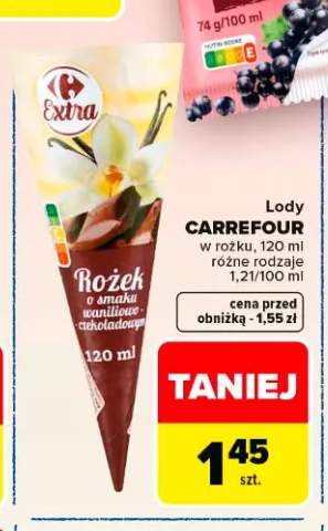 Lody CARREFOUR w rożku