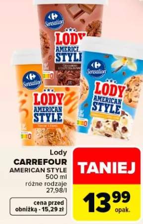 Lody Carrefour American Style Chocolate & Cookie Dough