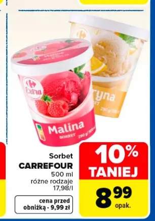 Sorbet Carrefour Malina