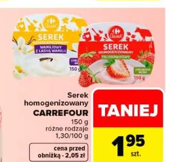 Serek homogenizowany waniliowy Carrefour
