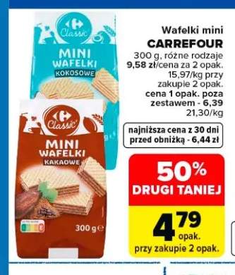 Wafelki mini kokosowe Carrefour