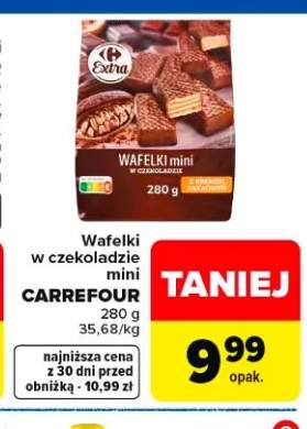 Wafelki w czekoladzie mini Carrefour