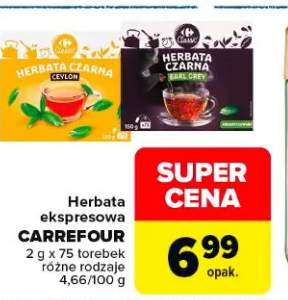 Herbata ekspresowa czarna Ceylon Carrefour