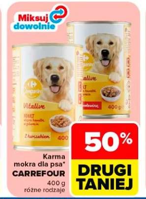 Karma mokra dla psa CARREFOUR z kurczakiem