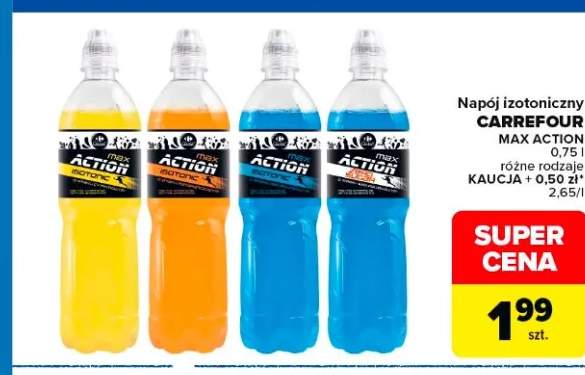 Napój izotoniczny CARREFOUR MAX ACTION 0,75l