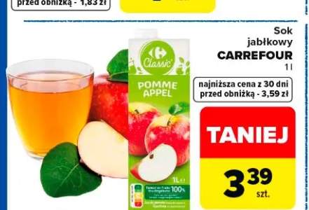 Sok jabłkowy CARREFOUR 1l