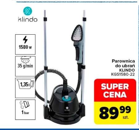 Parownica do ubrań KLINDO KGS1580-22 1580W 35g/min 1,35l 1bar