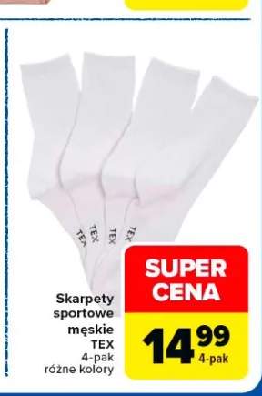 Skarpety sportowe męskie TEX 4-pak