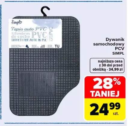 Dywanik samochodowy PCV SIMPL