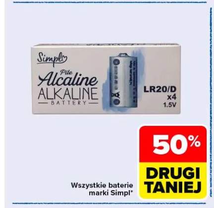 Baterie alkaliczne SIMPL LR20/D 4-pak 1.5V