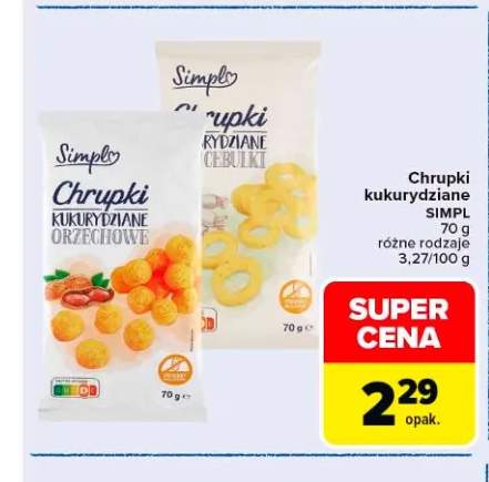 Chrupki kukurydziane orzechowe Simpl