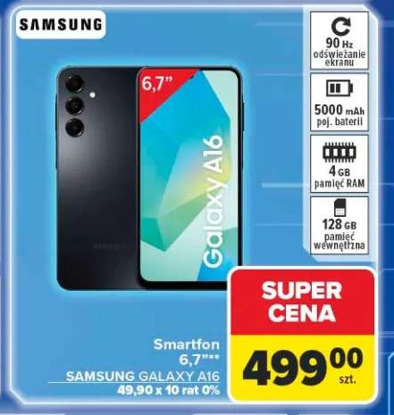 Smartfon 6,7" SAMSUNG GALAXY A16