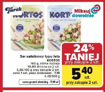 Ser sałatkowy typu feta Kortos