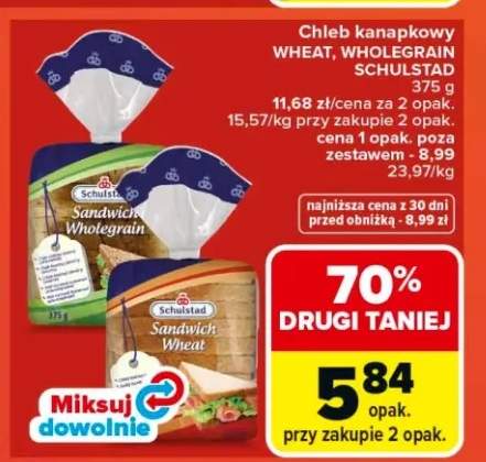 Chleb kanapkowy Schulstad Wheat