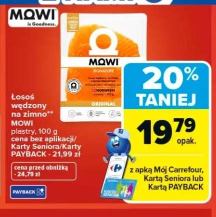 Łosoś wędzony na zimno plastry Mowi