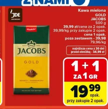 Kawa mielona Jacobs Gold