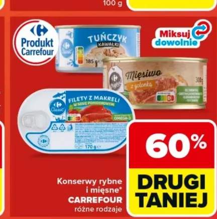 Konserwa rybna Tuńczyk kawałki Carrefour