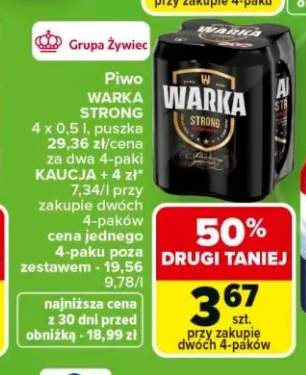 Piwo Warka Strong 4-pak 0,5l