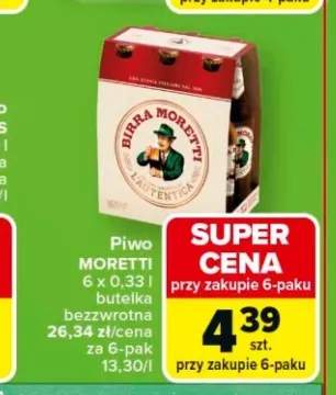 Piwo Moretti 6-pak 0,33l