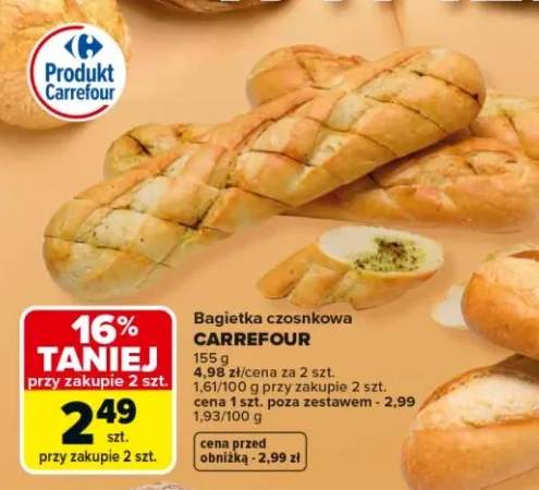 Bagietka czosnkowa CARREFOUR