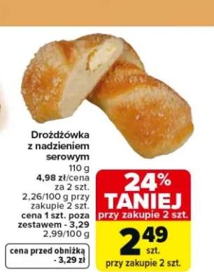 Drożdżówka z nadzieniem serowym