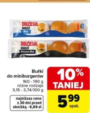 Bułki do miniburgerów DULCESOL Burger Brioche Mini