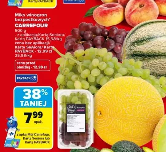 Miks winogron bezpestkowych Carrefour