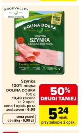 Szynka 100% mięsa Dolina Dobra