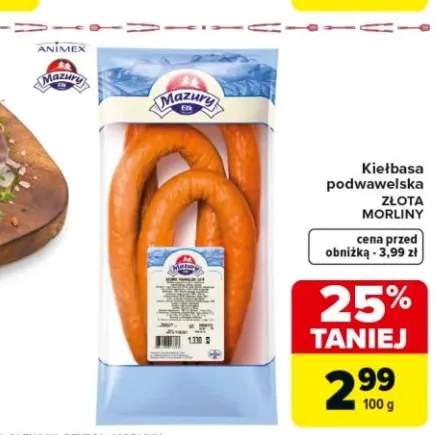 Kiełbasa podwawelska ZŁOTA MORLINY