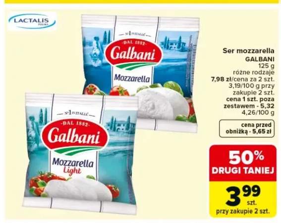 Ser mozzarella Galbani