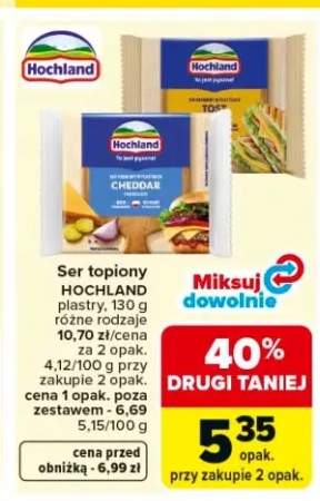 Ser topiony HOCHLAND plastry