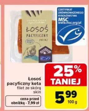 Łosoś pacyficzny keta filet ze skórą Connoisseur