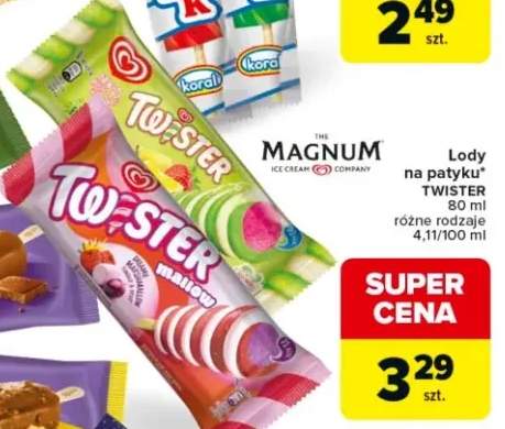 Lody na patyku Twister