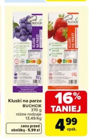 Kluski na parze BUCHCIK z nadzieniem jagodowym