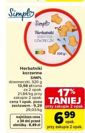 Herbatniki korzenne Simpl dzwoneczki