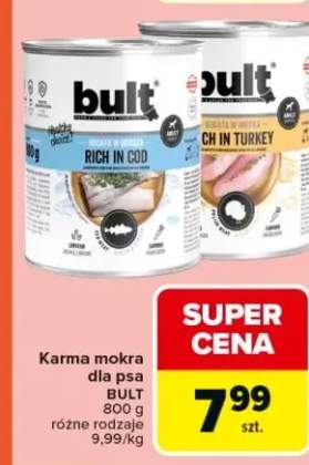 Karma mokra dla psa bult Rich in Cod