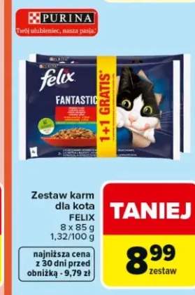 Zestaw karm dla kota PURINA felix Fantastic 8-pak 85g