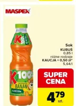 Sok Kubuś 100% banan