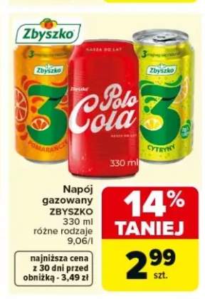 Napój gazowany Zbyszko pomarańcze